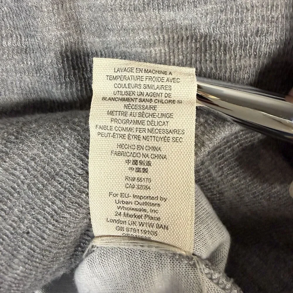 We The Free Free People Nikala Zip Shoulder Sweater Women’s Small Gray Boat Neck